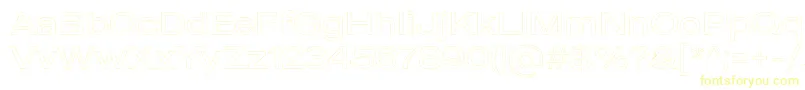 MADE Outer Sans Outline Light PERSONAL USE Font – Yellow Fonts on White Background