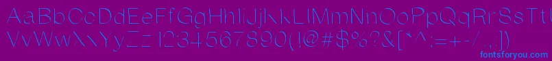 Anirandy Font – Blue Fonts on Purple Background