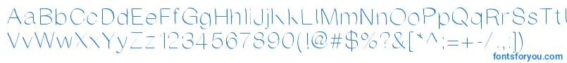 Anirandy Font – Blue Fonts on White Background