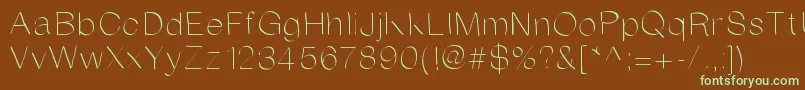 Anirandy Font – Green Fonts on Brown Background