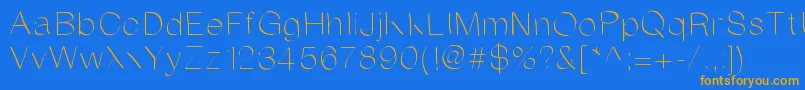 Anirandy Font – Orange Fonts on Blue Background