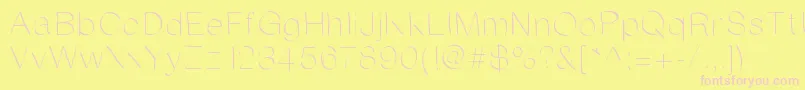 Anirandy Font – Pink Fonts on Yellow Background