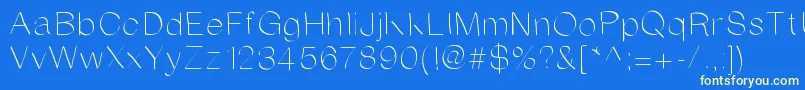 Anirandy Font – Yellow Fonts on Blue Background