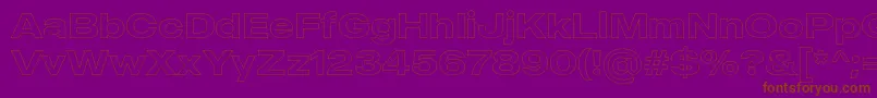 MADE Outer Sans Outline Medium PERSONAL USE Font – Brown Fonts on Purple Background