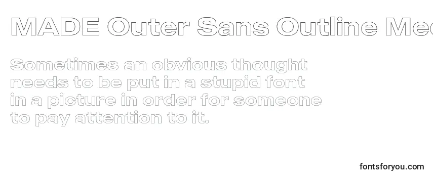MADE Outer Sans Outline Medium PERSONAL USE Font