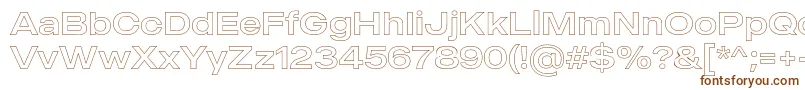 MADE Outer Sans Outline Regular PERSONAL USE Font – Brown Fonts on White Background