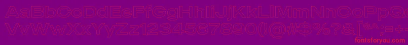 MADE Outer Sans Outline Regular PERSONAL USE Font – Red Fonts on Purple Background