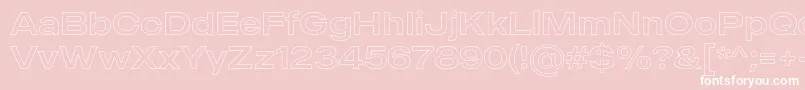 MADE Outer Sans Outline Regular PERSONAL USE Font – White Fonts on Pink Background