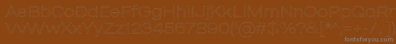 MADE Outer Sans Outline Thin PERSONAL USE Font – Gray Fonts on Brown Background