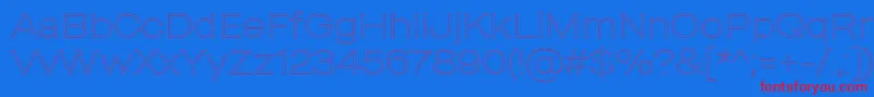 fuente MADE Outer Sans Outline Thin PERSONAL USE – Fuentes Rojas Sobre Fondo Azul