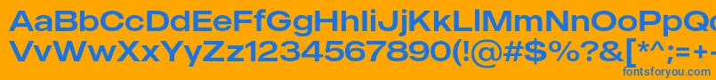 MADE Outer Sans Regular PERSONAL USE Font – Blue Fonts on Orange Background