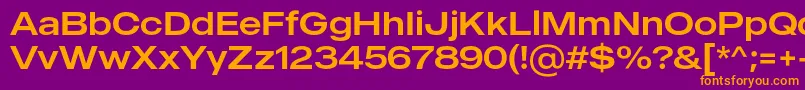 MADE Outer Sans Regular PERSONAL USE Font – Orange Fonts on Purple Background
