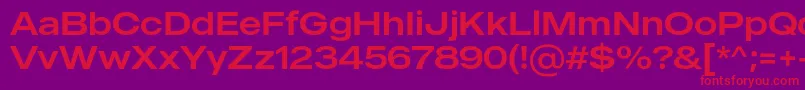 MADE Outer Sans Regular PERSONAL USE Font – Red Fonts on Purple Background