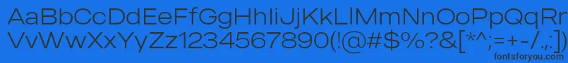 MADE Outer Sans Thin PERSONAL USE Font – Black Fonts on Blue Background