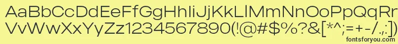 MADE Outer Sans Thin PERSONAL USE Font – Black Fonts on Yellow Background