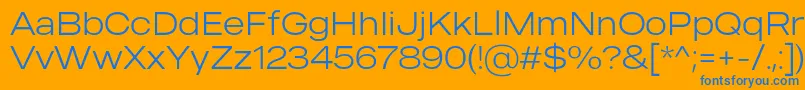 MADE Outer Sans Thin PERSONAL USE Font – Blue Fonts on Orange Background