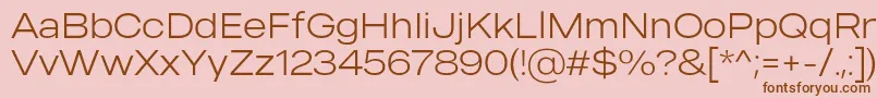 MADE Outer Sans Thin PERSONAL USE Font – Brown Fonts on Pink Background