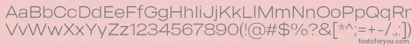 MADE Outer Sans Thin PERSONAL USE Font – Gray Fonts on Pink Background