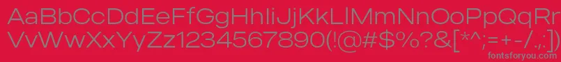 MADE Outer Sans Thin PERSONAL USE Font – Gray Fonts on Red Background
