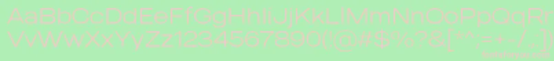 MADE Outer Sans Thin PERSONAL USE Font – Pink Fonts on Green Background