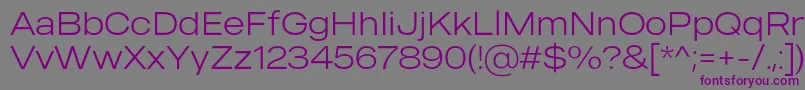 MADE Outer Sans Thin PERSONAL USE Font – Purple Fonts on Gray Background