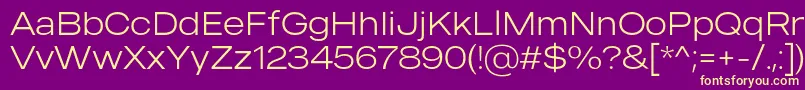 MADE Outer Sans Thin PERSONAL USE Font – Yellow Fonts on Purple Background