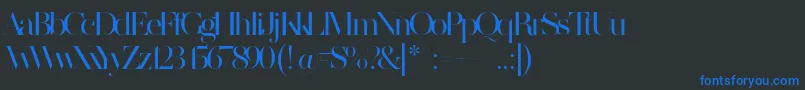 フォントMADE SAONARA 2 PERSONAL USE – 黒い背景に青い文字