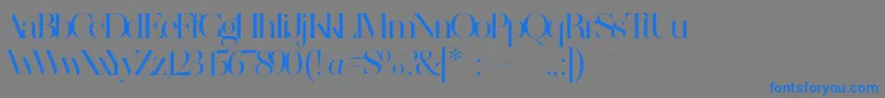 MADE SAONARA 2 PERSONAL USE Font – Blue Fonts on Gray Background