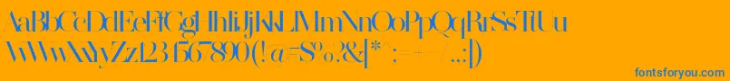 MADE SAONARA 2 PERSONAL USE Font – Blue Fonts on Orange Background