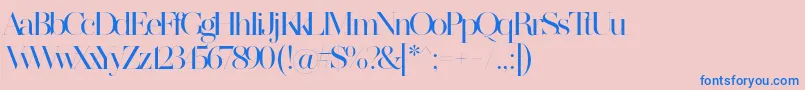 MADE SAONARA 2 PERSONAL USE Font – Blue Fonts on Pink Background