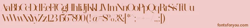 MADE SAONARA 2 PERSONAL USE-Schriftart – Braune Schriften auf rosa Hintergrund