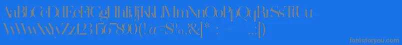Шрифт MADE SAONARA 2 PERSONAL USE – серые шрифты на синем фоне