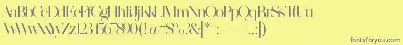 MADE SAONARA 2 PERSONAL USE Font – Gray Fonts on Yellow Background
