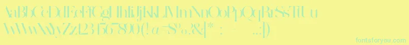 MADE SAONARA 2 PERSONAL USE Font – Green Fonts on Yellow Background