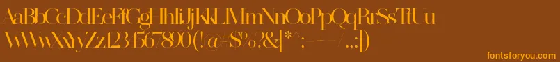MADE SAONARA 2 PERSONAL USE Font – Orange Fonts on Brown Background