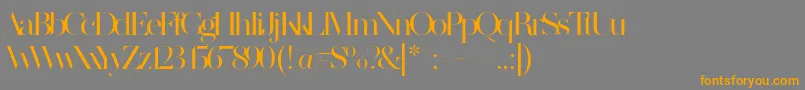 MADE SAONARA 2 PERSONAL USE-fontti – oranssit fontit harmaalla taustalla
