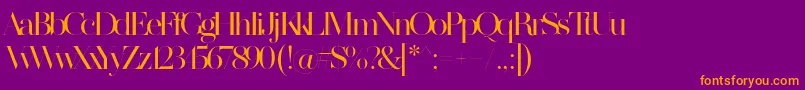 MADE SAONARA 2 PERSONAL USE Font – Orange Fonts on Purple Background