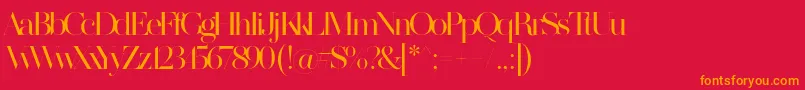 MADE SAONARA 2 PERSONAL USE Font – Orange Fonts on Red Background