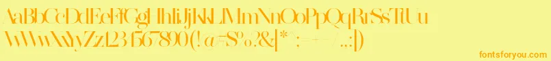 MADE SAONARA 2 PERSONAL USE Font – Orange Fonts on Yellow Background