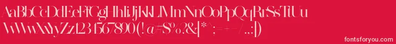 MADE SAONARA 2 PERSONAL USE Font – Pink Fonts on Red Background