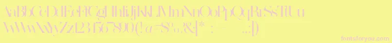 fuente MADE SAONARA 2 PERSONAL USE – Fuentes Rosadas Sobre Fondo Amarillo