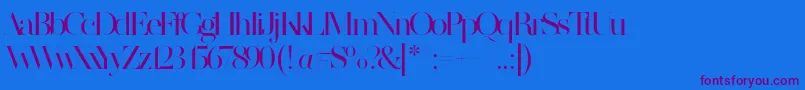 MADE SAONARA 2 PERSONAL USE Font – Purple Fonts on Blue Background