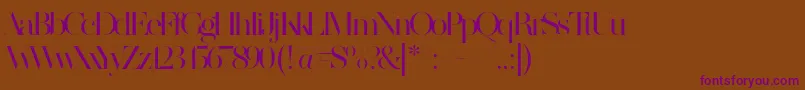 MADE SAONARA 2 PERSONAL USE-Schriftart – Violette Schriften auf braunem Hintergrund