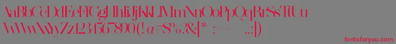 MADE SAONARA 2 PERSONAL USE Font – Red Fonts on Gray Background