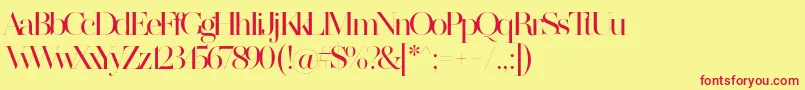 MADE SAONARA 2 PERSONAL USE Font – Red Fonts on Yellow Background