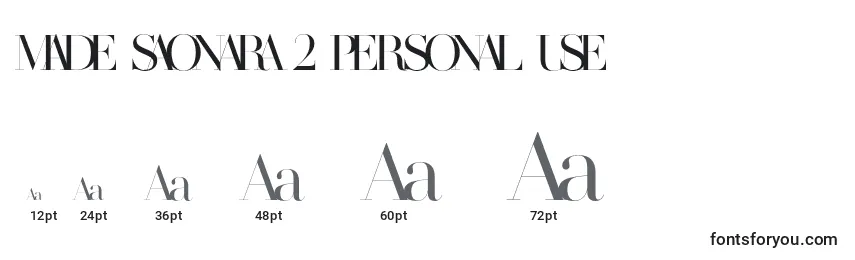 MADE SAONARA 2 PERSONAL USE Font Sizes