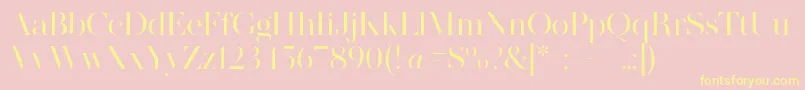 More about MADE SAONARA PERSONAL USE Font MADE SAONARA PERSONAL USE Font – Yellow Fonts on Pink Background