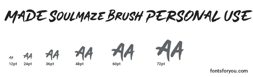 Размеры шрифта MADE Soulmaze Brush PERSONAL USE