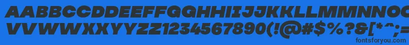 フォントMADE Soulmaze Italic PERSONAL USE – 黒い文字の青い背景