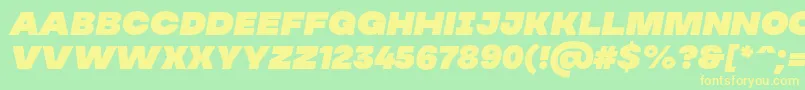 MADE Soulmaze Italic PERSONAL USE Font – Yellow Fonts on Green Background